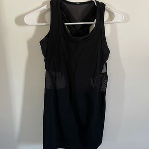 Lululemon black mesh tank